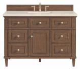 48 Inch Mid-Century Walnut Single Sink Bathroom Vanity