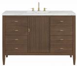 48 Inch MidCentury Modern Walnut Single Bathroom Vanity