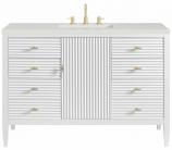 48 Inch Modern White Single Bathroom Vanity Lime Quartz Top