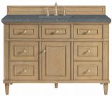 48 Inch Natural Oak Single Sink Bathroom Vanity Bleu Quartz