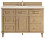 48 Inch Oak Single Bathroom Vanity with Quartz Countertop