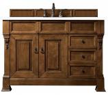 48 Inch Oak Single Sink Bathroom Vanity White Quartz Top