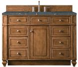 48 Inch Saddle Brown Single Sink Bathroom Vanity Bleu Quartz