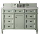 48 Inch Sage Green Single Bathroom Vanity with White Top