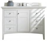 48 Inch Shaker Style White Single Bathroom Vanity Quartz Top