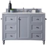 48 Inch Silver Gray Single Bathroom Vanity Carrara Marble