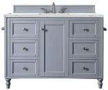 48 Inch Silver Gray Single Sink Bathroom Vanity Quartz Top