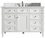 48 Inch Single Bathroom Vanity in Bright White Quartz Top