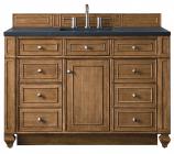 48 Inch Single Bathroom Vanity in Brown with Charcoal Quartz