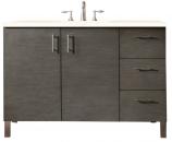 48 Inch Single Bathroom Vanity in Silver Oak Marfil Quartz