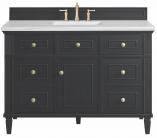 48 Inch Single Black Onyx Bathroom Vanity Arctic Fall Top