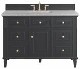 48 Inch Single Black Onyx Bathroom Vanity with Quartz Top