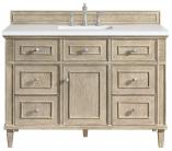 48 Inch Single Sink Bathroom Vanity in Oak White Quartz Top