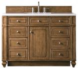 48 Inch Single Sink Brown Bathroom Vanity White Zeus Quartz