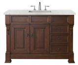 48 Inch Single Sink Cherry Bathroom Vanity Pearl Quartz