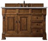 48 Inch Single Sink Oak Bathroom Vanity Silver Quartz Top