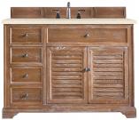 48 Inch Single Sink Driftwood Bathroom Vanity Marfil Quartz