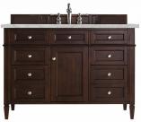 48 Inch Single Sink Mahogany Bathroom Vanity Silver Quartz