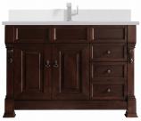 48 Inch Single Sink Mahogany Bathroom Vanity White Quartz