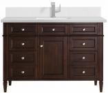 48 Inch Single Sink Mahogany Bathroom Vanity White Quartz