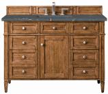 48 Inch Single Sink Saddle Brown Bathroom Vanity Bleu Quartz