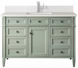 48 Inch Single Sink Sage Green Bathroom Vanity White Quartz