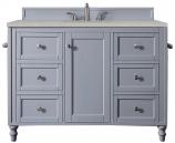 48 Inch Single Sink Silver Gray Bath Vanity Serena Quartz