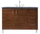 48 Inch Single Sink Walnut Bathroom Vanity Charcoal Quartz