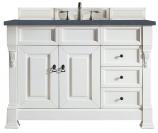 48 Inch Single Sink White Bathroom Vanity Charcoal Quartz