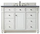 48 Inch Single Sink White Bathroom Vanity Charcoal Quartz