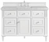 48 Inch Single Sink White Bathroom Vanity Pearl Quartz