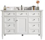 48 Inch Single Sink White Bathroom Vanity Pearl Quartz Top