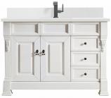 48 Inch Single Sink White Bathroom Vanity White Quartz Stone