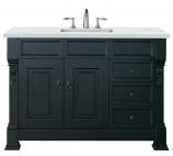 48 Inch Traditional Black Single Sink Bathroom Vanity Quartz