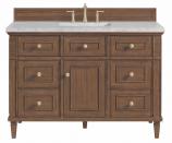 48 Inch Walnut Single Sink Bathroom Vanity Pearl Quartz