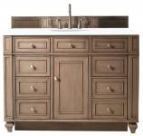 48 Inch Walnut Single Sink Bathroom Vanity White Zeus Quartz