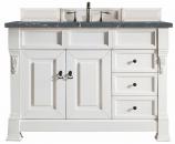 48 Inch White Single Sink Bathroom Vanity Bleu Quartz Stone