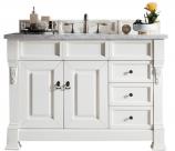 48 Inch White Single Sink Bathroom Vanity Carrara Marble