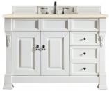 48 Inch White Single Sink Bathroom Vanity Marfil Quartz