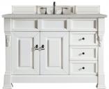 48 Inch White Single Sink Bathroom Vanity Serena Quartz