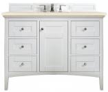 48 Inch White Single Sink Shaker Bath Vanity Marfil Quartz