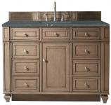 48 Inch Whitewashed Single Sink Bathroom Vanity Bleu Quartz