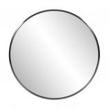 Yorkville Brushed Titanium Round Mirror