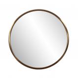Yorkville Brushed Brass Small Round Mirror