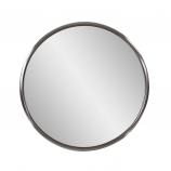 Yorkville Brushed Titanium Small Round Mirror