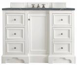 50 Inch Bright White Single Sink Bathroom Vanity Bleu Quartz