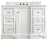 50 Inch Bright White Single Sink Bathroom Vanity Quartz