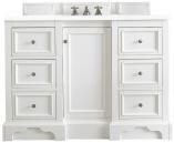 50 Inch Modern White Single Bathroom Vanity White Quartz