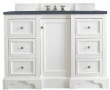 50 Inch Single Sink White Bathroom Vanity Charcoal Quartz