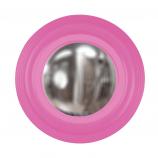 Soho Round Mirror - Custom Painted Glossy Hot Pink